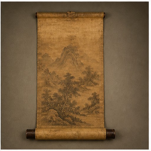 平台甄选 旧藏山水设色画轴