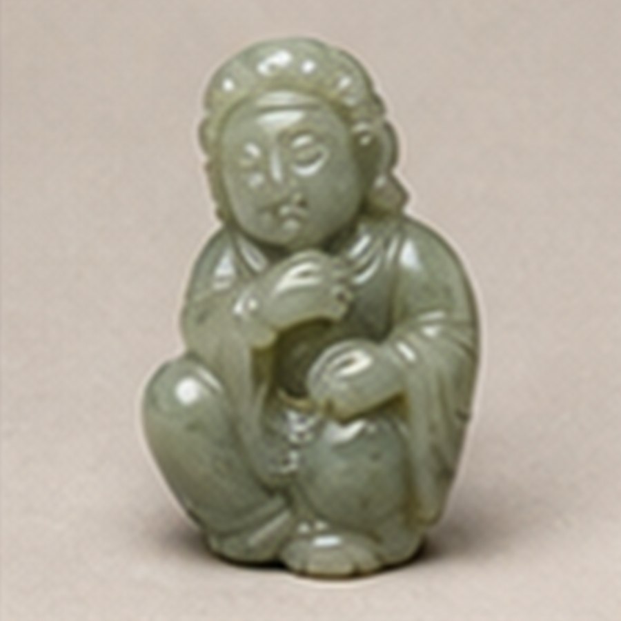精品和田玉如意挂件 · 包浆自然